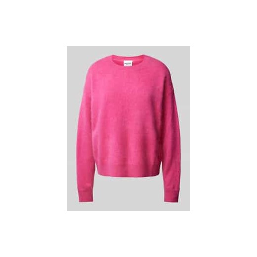 Sweter z dzianiny z okrągłym dekoltem model ‘LOTY’ ze sklepu Peek&Cloppenburg  w kategorii Swetry damskie - zdjęcie 178083019