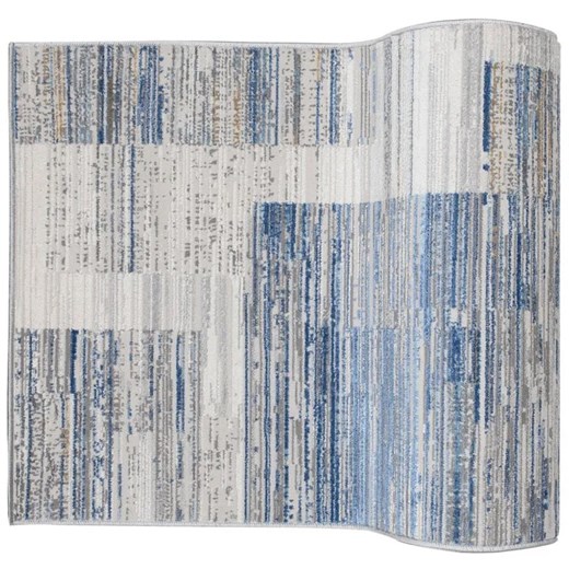 Szaro-niebieski geometryczny chodnik nowoczesny - Evato 9X Profeos One Size Edinos.pl