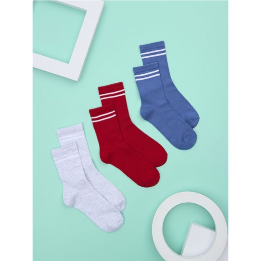 Sinsay - Skarpetki 3 pack - wielobarwny ze sklepu Sinsay w kategorii Skarpetki dziecięce - zdjęcie 178086847