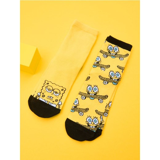 Sinsay - Skarpetki SpongeBob 2 pack - wielobarwny Sinsay 31/34 Sinsay