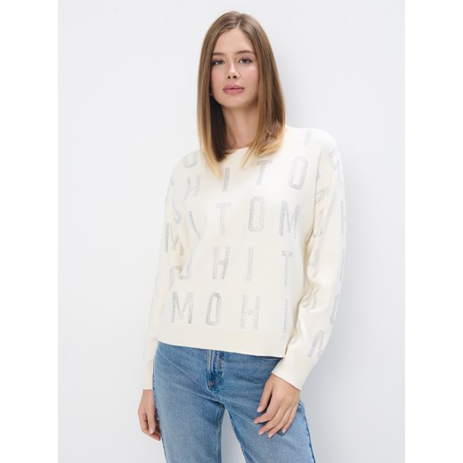 Mohito - Sweter z aplikacją - kremowy ze sklepu Mohito w kategorii Swetry damskie - zdjęcie 178087237