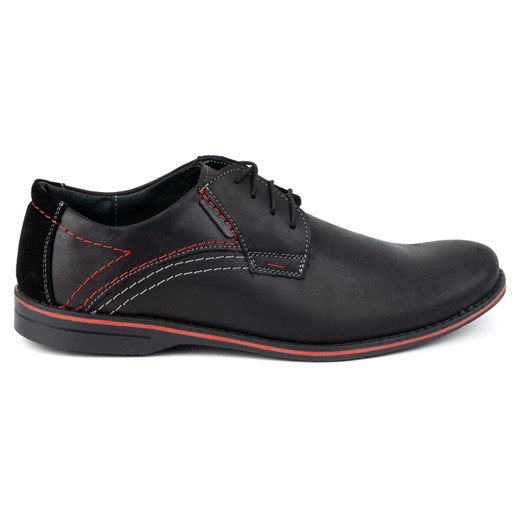 Buty Olivier skórzane męskie 242 czarne ze sklepu butyolivier w kategorii Półbuty męskie - zdjęcie 178087428