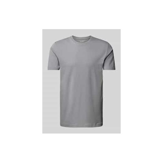 T-shirt z prążkowanym okrągłym dekoltem ze sklepu Peek&Cloppenburg  w kategorii T-shirty męskie - zdjęcie 178088128