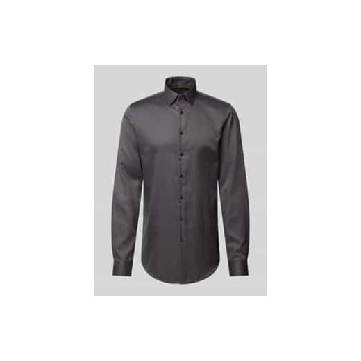 Koszula biznesowa o kroju slim fit z bardzo długim rękawem i kołnierzykiem typu kent ze sklepu Peek&Cloppenburg  w kategorii Koszule męskie - zdjęcie 178089187