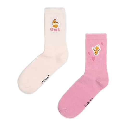 Cropp - 2 pack skarpet z Pokémonem Eevee - fioletowy Cropp 39-41 Cropp