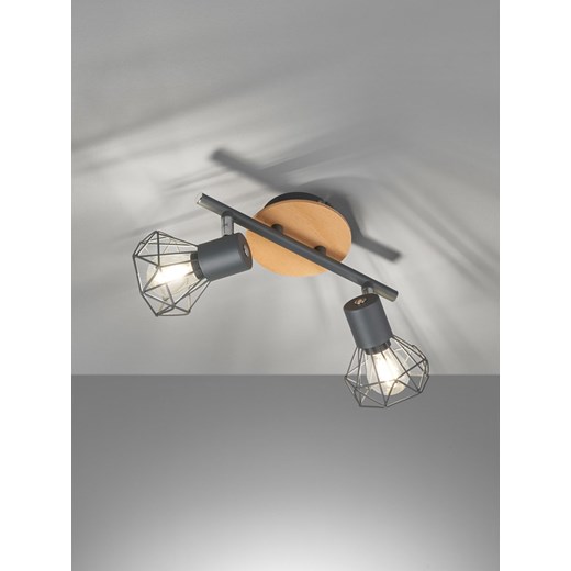 FISCHER &amp; HONSEL Lampa sufitowa &quot;Ran&quot; w kolorze jasnobrązowo-szarym - 25 x 11 cm ze sklepu Limango Polska w kategorii Oświetlenie - zdjęcie 178093316