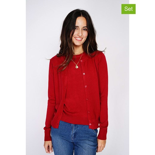 C&amp; Jo 2-częściowy zestaw w kolorze czerwonym ze sklepu Limango Polska w kategorii Swetry damskie - zdjęcie 178093335