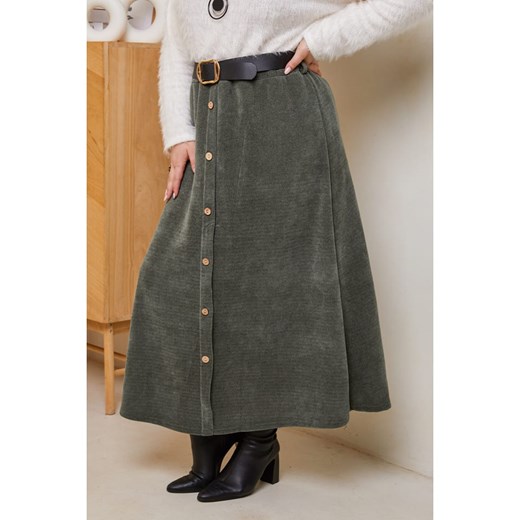 Curvy Lady Spódnica w kolorze khaki Curvy Lady 40/42 wyprzedaż Limango Polska