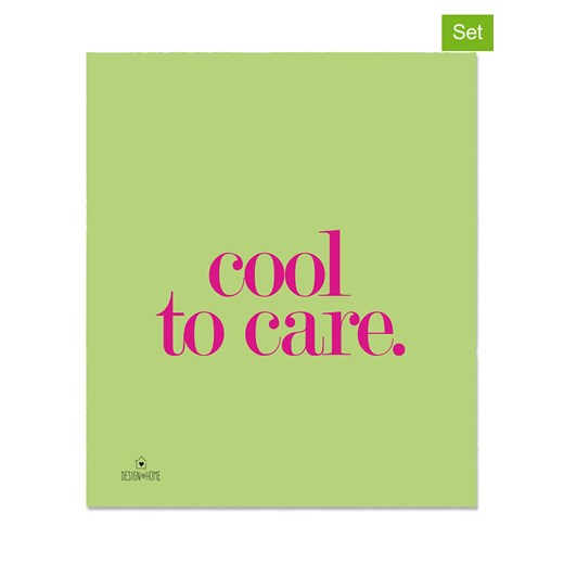 Design@Home Ściereczki gąbkowe (2 szt.) &quot;Cool to care&quot; w kolorze zielonym - 20 x 17 cm ze sklepu Limango Polska w kategorii Ścierki kuchenne - zdjęcie 178093415