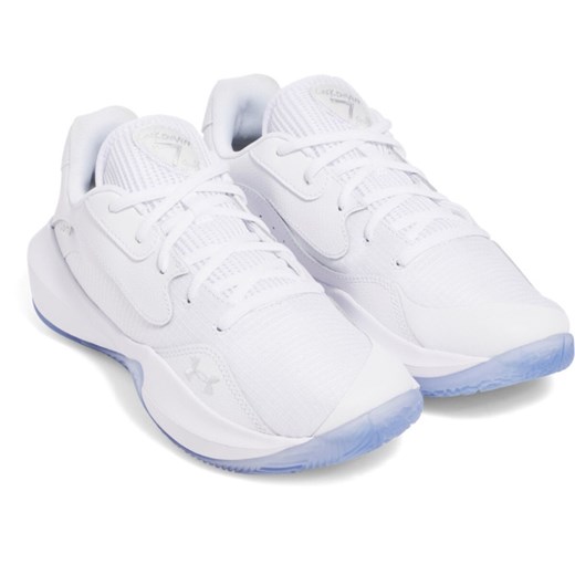 Buty do koszykówki uniseks Under Armour UA Lockdown 7 Low - białe ze sklepu Sportstylestory.com w kategorii Buty sportowe męskie - zdjęcie 178095587