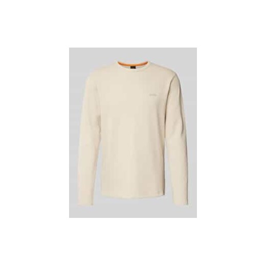 Bluzka z długim rękawem i wyhaftowanym logo model ‘Tempesto’ ze sklepu Peek&Cloppenburg  w kategorii T-shirty męskie - zdjęcie 178095726