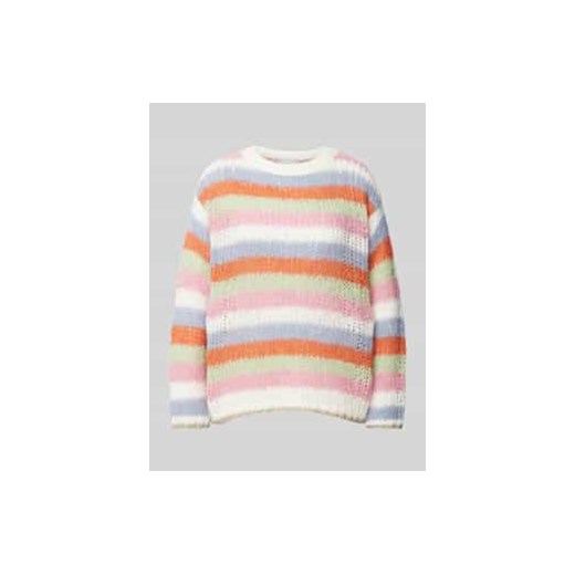 Sweter z dzianiny z okrągłym dekoltem ze sklepu Peek&Cloppenburg  w kategorii Swetry damskie - zdjęcie 178095919
