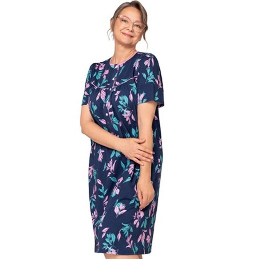 Bawełniana koszula nocna Bogna I 203 27, Kolor granatowy-wzór, Rozmiar L, MARTEL ze sklepu Intymna w kategorii Koszule nocne - zdjęcie 178098789