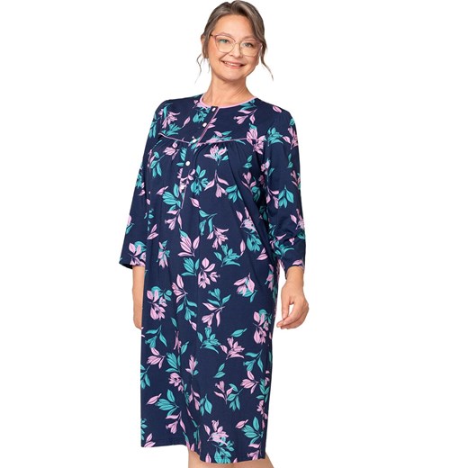 Bawełniana koszula nocna Bogna II 204 27, Kolor granatowy-wzór, Rozmiar L, MARTEL ze sklepu Intymna w kategorii Koszule nocne - zdjęcie 178098805