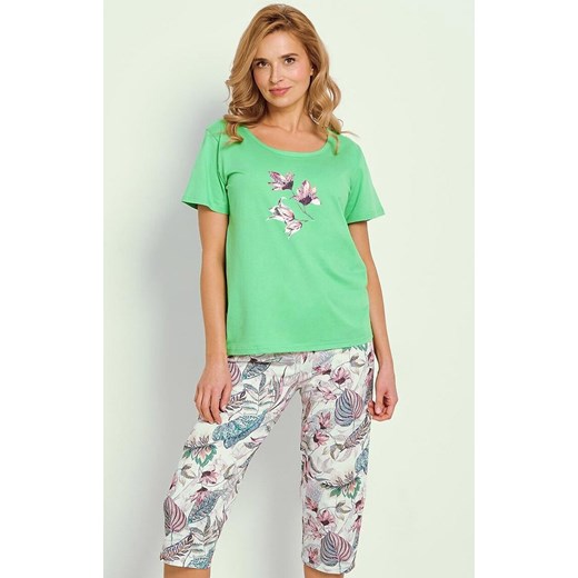 Bawełniana piżama damska Lia 3344, Kolor zielony-wzór, Rozmiar M, Taro ze sklepu Intymna w kategorii Piżamy damskie - zdjęcie 178098857