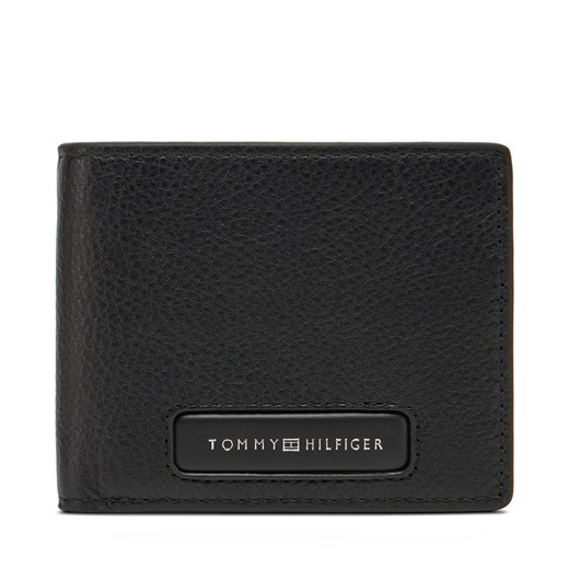 Duży Portfel Męski Tommy Hilfiger Th Monogram Mini Cc Wallet AM0AM13251 Czarny ze sklepu eobuwie.pl w kategorii Portfele męskie - zdjęcie 178098956