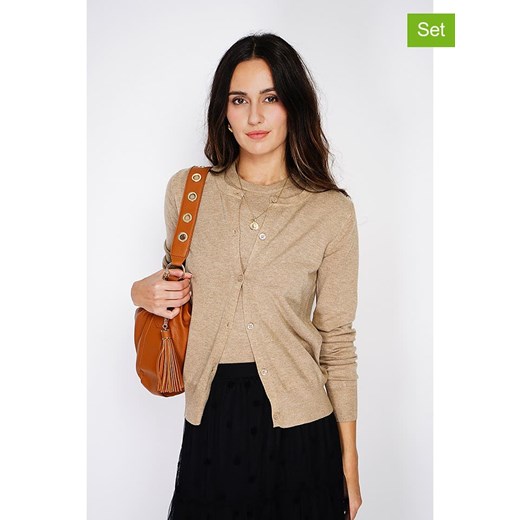 C&amp; Jo 2-częściowy zestaw w kolorze karmelowym ze sklepu Limango Polska w kategorii Swetry damskie - zdjęcie 178099185