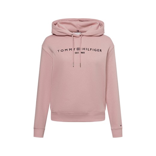 Tommy Hilfiger Damski sweter z kapturem Kobiety Bawełna brudny róż jednolity ze sklepu vangraaf w kategorii Bluzy damskie - zdjęcie 178099469