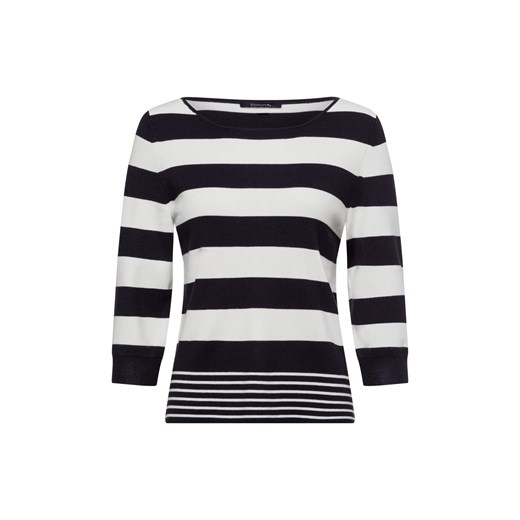 comma Sweter damski z dzianiny Kobiety Sztuczne włókno granatowy w paski ze sklepu vangraaf w kategorii Swetry damskie - zdjęcie 178099497