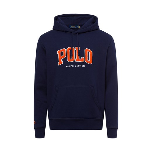 Polo Ralph Lauren Męski sweter z kapturem Mężczyźni granatowy jednolity ze sklepu vangraaf w kategorii Bluzy męskie - zdjęcie 178099516