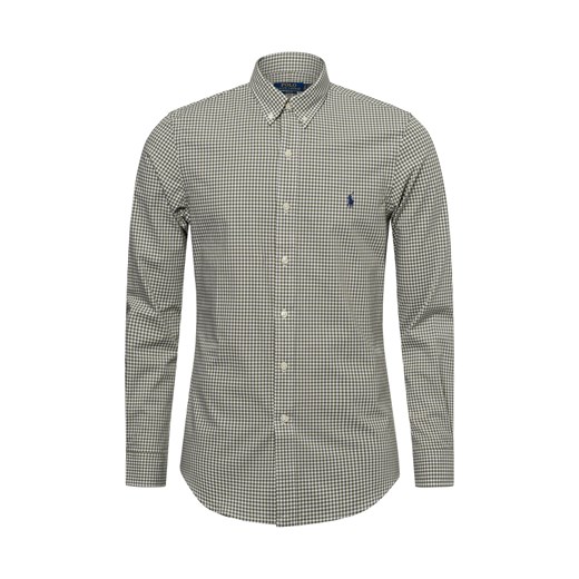 Polo Ralph Lauren Męska koszula casual Mężczyźni Slim Fit Bawełna oliwkowy w kratkę ze sklepu vangraaf w kategorii Koszule męskie - zdjęcie 178099518