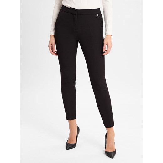 HUGO Damskie spodnie materiałowe - Hagonia Kobiety czarny jednolity 42 wyprzedaż vangraaf