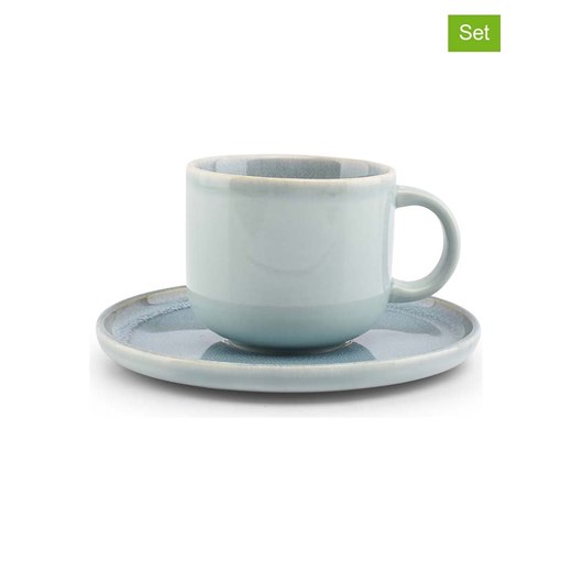 Salt and Pepper Filiżanki (4 szt.) &quot;Nuo&quot; w kolorze błękitnym - 250 ml ze sklepu Limango Polska w kategorii Filiżanki - zdjęcie 178101267