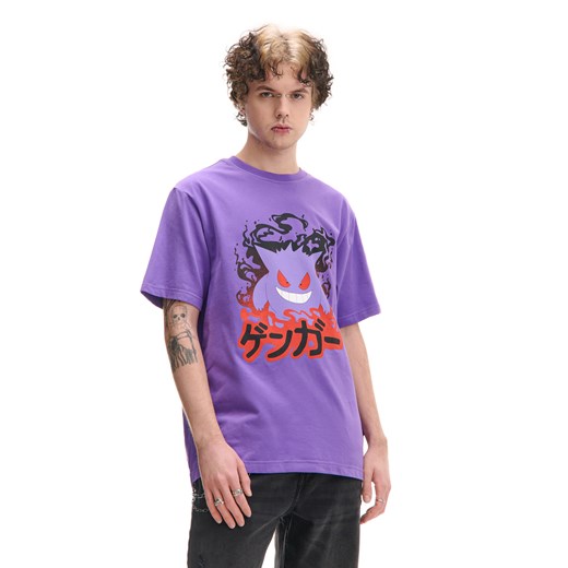 Cropp - Fioletowy T-shirt z Pokémonem Gengarem - fioletowy ze sklepu Cropp w kategorii T-shirty męskie - zdjęcie 178101278