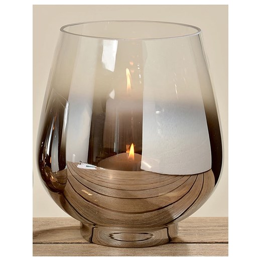 Boltze Świecznik &quot;Grazia&quot; w kolorze szaro-srebrnym - wys. 18 x Ø 15 cm ze sklepu Limango Polska w kategorii Świeczniki - zdjęcie 178102225