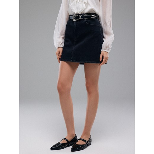 Mohito - Jeansowa spódnica mini - czarny Mohito 36 Mohito