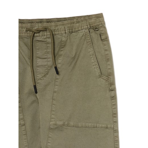 Cropp - Oliwkowe spodnie jogger regular z kieszeniami - zielony Cropp 28 Cropp