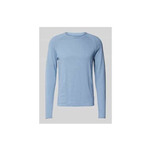 Bluzka z długim rękawem i prążkowanym,okrągłym dekoltem model ‘BREEZE’ ze sklepu Peek&Cloppenburg  w kategorii T-shirty męskie - zdjęcie 178104516