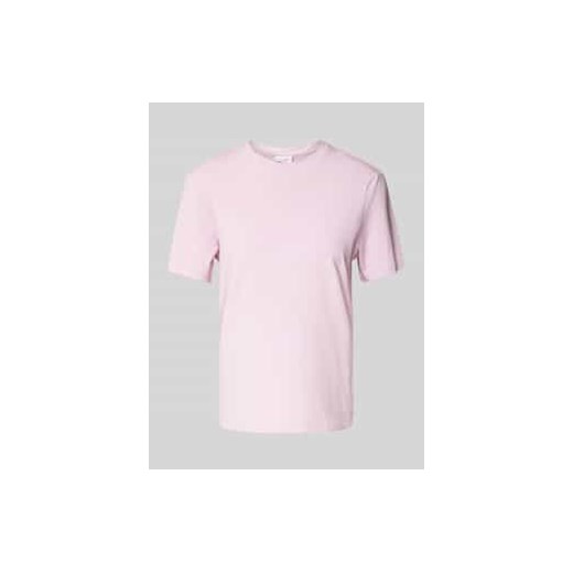 T-shirt z prążkowanym,okrągłym dekoltem model ‘NORA’ ze sklepu Peek&Cloppenburg  w kategorii Bluzki damskie - zdjęcie 178104606