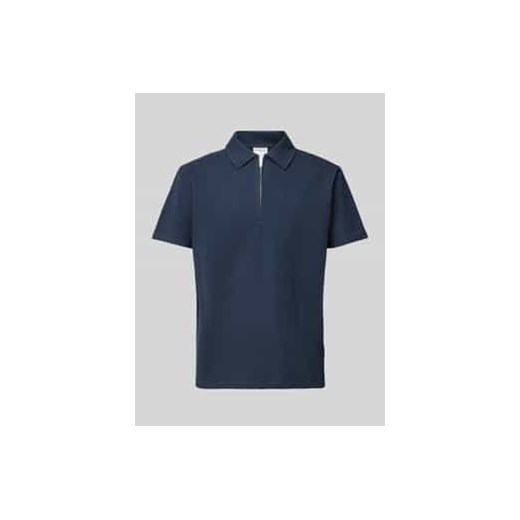 Koszulka polo z krótkim zamkiem błyskawicznym model ‘SANDER’ ze sklepu Peek&Cloppenburg  w kategorii T-shirty męskie - zdjęcie 178104619