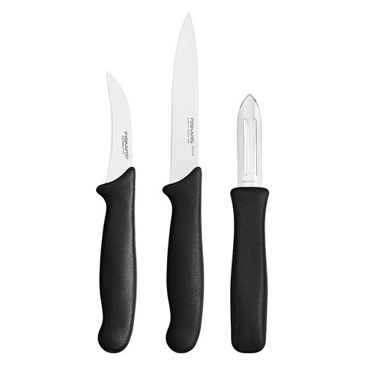 Fiskars 3-częściowy zestaw noży w kolorze czarno-srebrnym ze sklepu Limango Polska w kategorii Noże kuchenne - zdjęcie 178105847