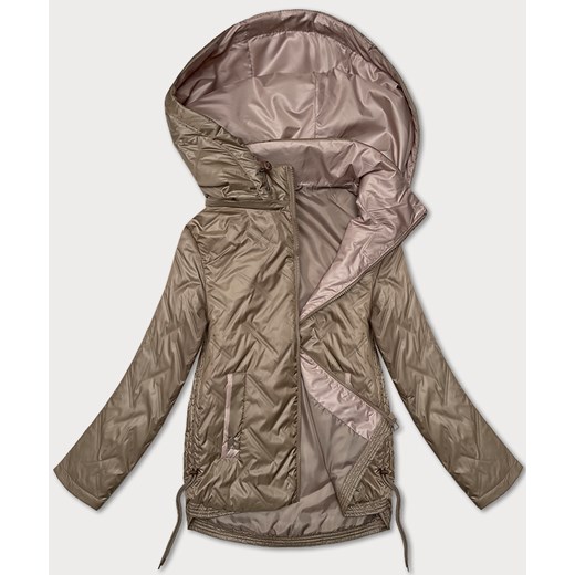 Cienka pikowana kurtka plus size S'West ciemny beżowy (B8361-12) Goodlookin.pl 48 goodlookin.pl