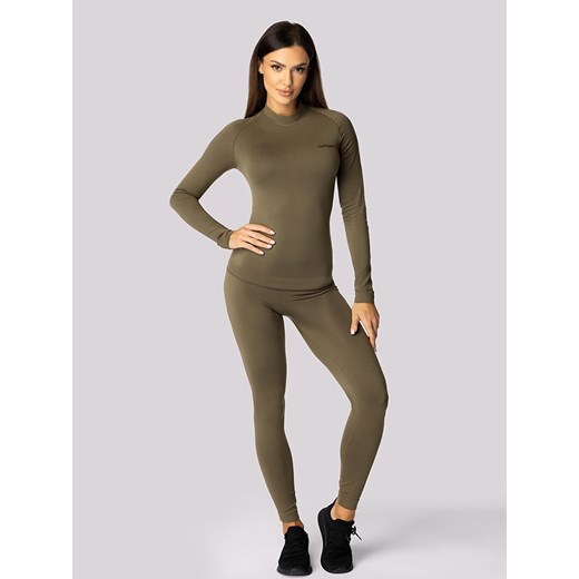 Spaio Legginsy termiczne &quot;Alpha&quot; w kolorze khaki Spaio M promocja Limango Polska