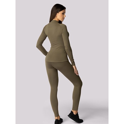 Spaio Legginsy termiczne &quot;Alpha&quot; w kolorze khaki Spaio M okazyjna cena Limango Polska