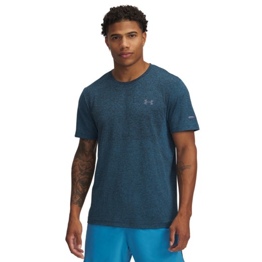 Męska koszulka do biegania Under Armour UA Seamless Stride SS - niebieska ze sklepu Sportstylestory.com w kategorii T-shirty męskie - zdjęcie 178107635