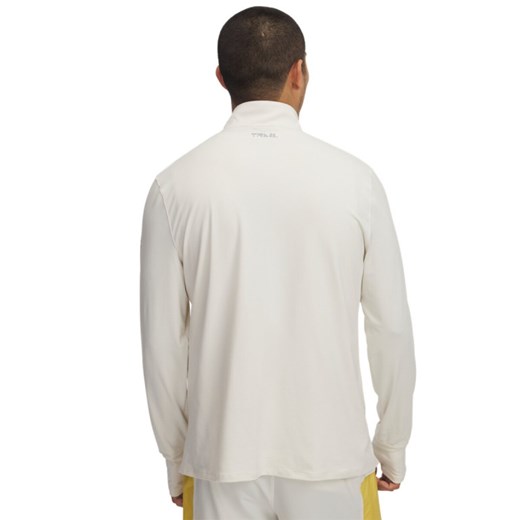 Męski longsleeve do biegania Under Armour UA Trail Run Quarter Zip - beżowy ze sklepu Sportstylestory.com w kategorii T-shirty męskie - zdjęcie 178107659