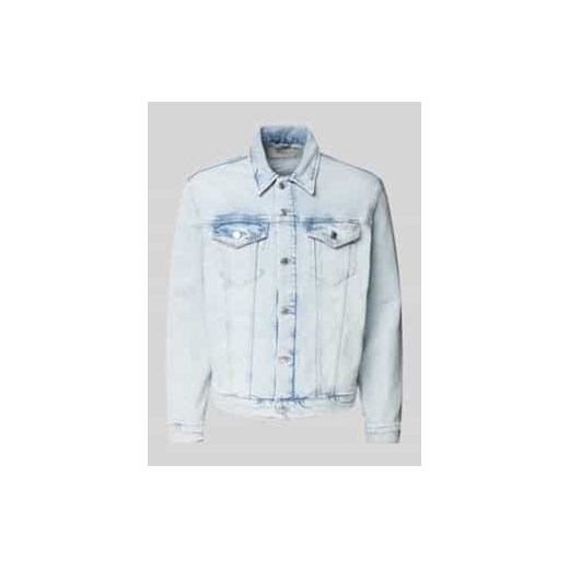 Kurtka jeansowa o kroju slim fit z kieszeniami z patką na piersi ze sklepu Peek&Cloppenburg  w kategorii Kurtki męskie - zdjęcie 178107746