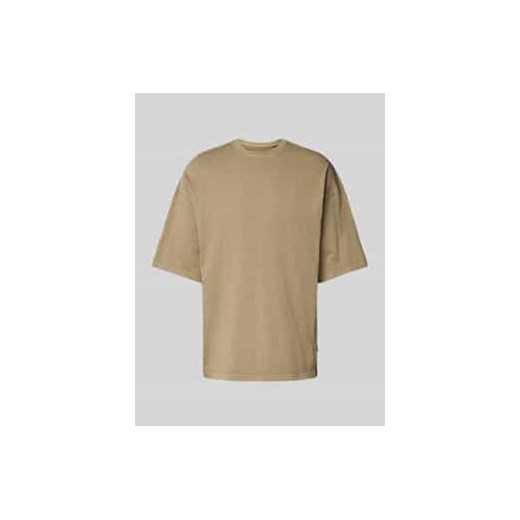 T-shirt z prążkowanym,okrągłym dekoltem model ‘CHARGE’ ze sklepu Peek&Cloppenburg  w kategorii T-shirty męskie - zdjęcie 178107856