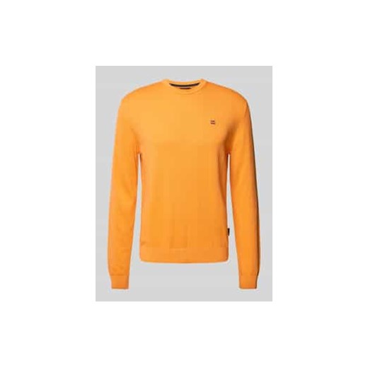 Sweter z dzianiny z wyhaftowanym logo model ‘DROZ’ ze sklepu Peek&Cloppenburg  w kategorii Swetry męskie - zdjęcie 178108117