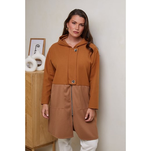 Curvy Lady Płaszcz przejściowy w kolorze brązowym Curvy Lady 48/50 Limango Polska okazja