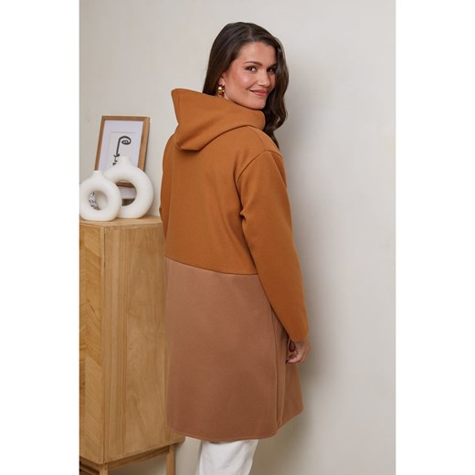 Curvy Lady Płaszcz przejściowy w kolorze brązowym Curvy Lady 48/50 Limango Polska promocja