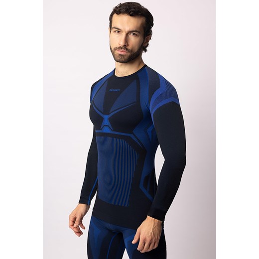 Spaio Koszulka termiczna &quot;Confidence&quot; w kolorze czarno-niebieskim ze sklepu Limango Polska w kategorii T-shirty męskie - zdjęcie 178113418