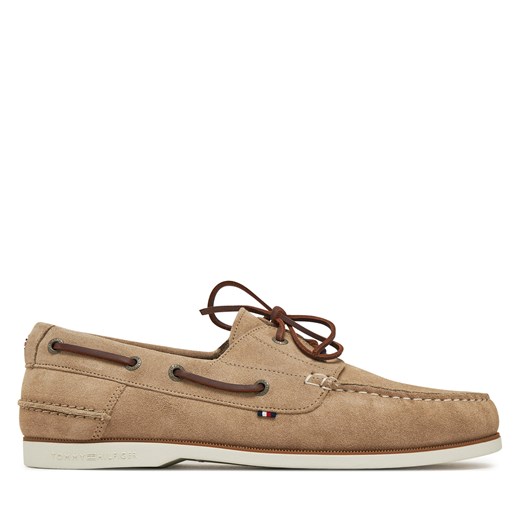 Półbuty Tommy Hilfiger Th Boat Shoe Core Suede FM0FM05387 Beżowy Tommy Hilfiger 44 eobuwie.pl