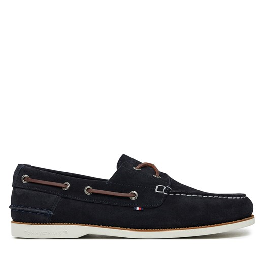 Półbuty Tommy Hilfiger Th Boat Shoe Core Suede FM0FM05387 Granatowy Tommy Hilfiger 46 eobuwie.pl