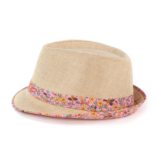 Letni kapelusz trilby - szalone wzory szaleo bezowy kapelusz