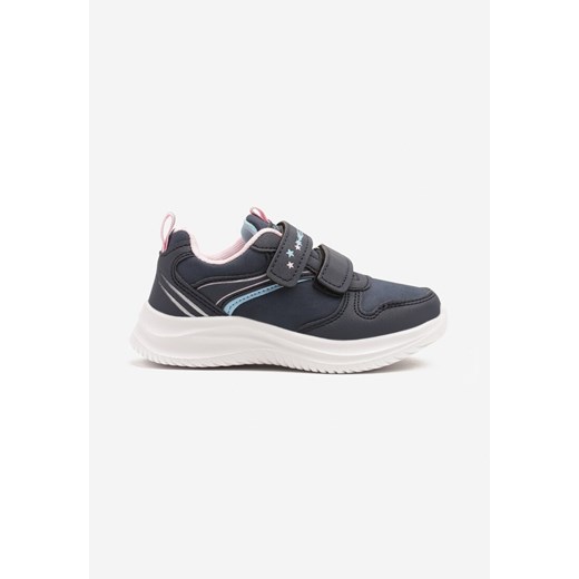 Granatowe Buty Sportowe Sneakersy z Paskami i Gwiazdkami Aralena ze sklepu born2be.pl w kategorii Buty sportowe dziecięce - zdjęcie 178119265
